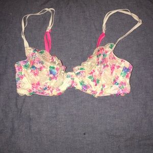 Victoria secret flower lace bra